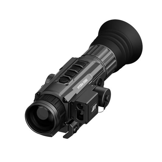 DNT Hydra-LRF Multi-Function Thermal Scope with Laser Rangefinder and Ballistic Calculator - Standalone Scope, Clip-On, Handheld Monocular