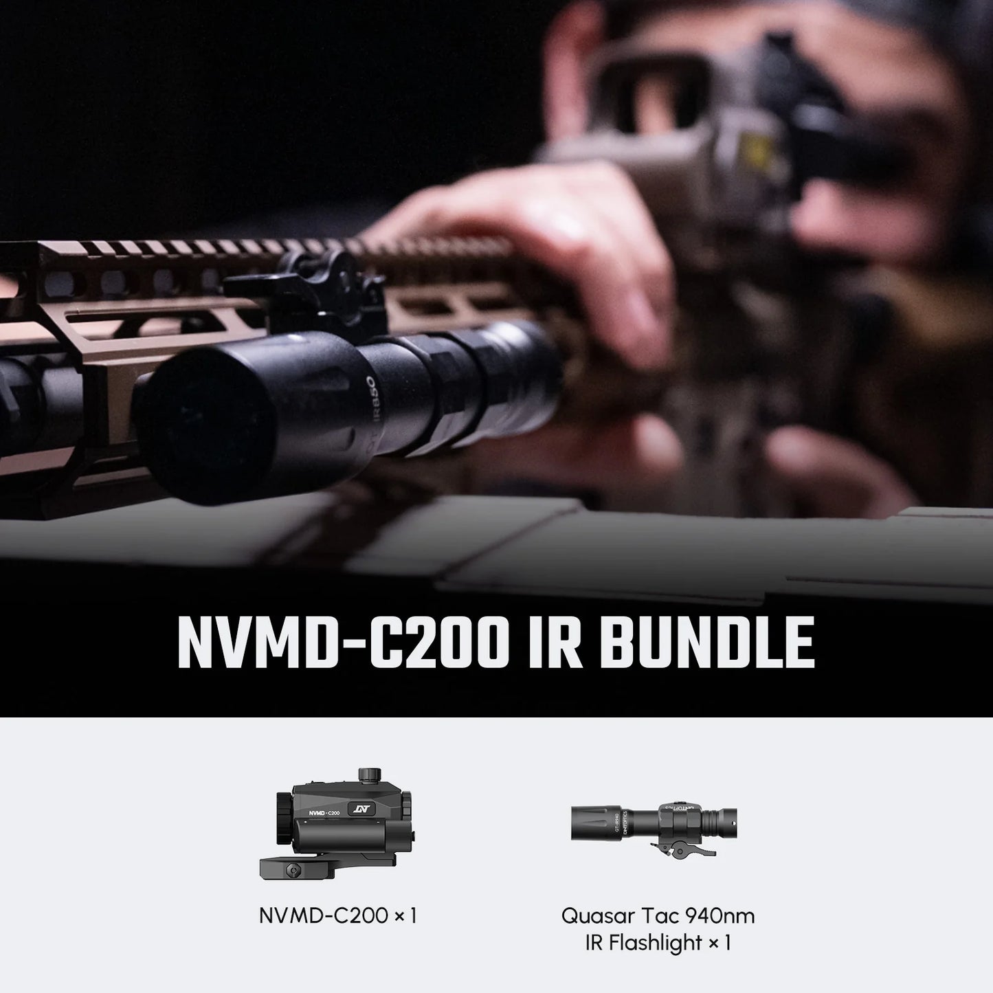DNT NVMD-C200 Night Vision Multi-Purpose Device - Red Dot Magnifier, Standalone Scope, Clip-On, Action Camera